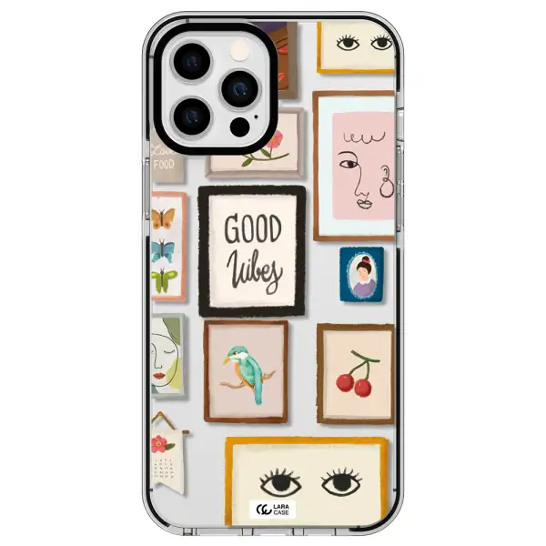 Photo Frames Apple iPhone 12 pro max impact black border Case