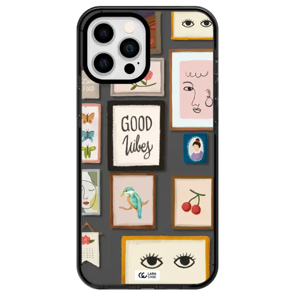 Photo Frames Apple iPhone 12 pro max impact Smoke Black Case