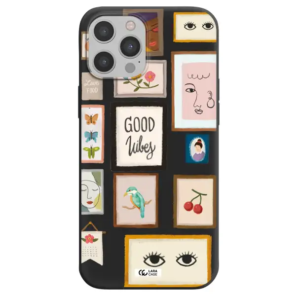 Photo Frames Apple iPhone 12 pro max Silicone black Case