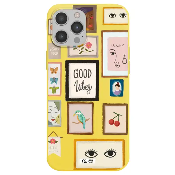 Photo Frames Apple iPhone 12 pro max Silicone canary yellow Case