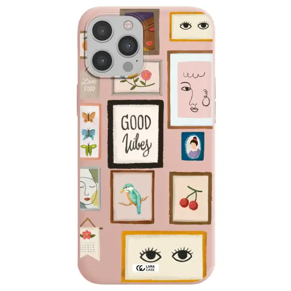 Photo Frames Apple iPhone 12 pro Silicone pastel pink Case