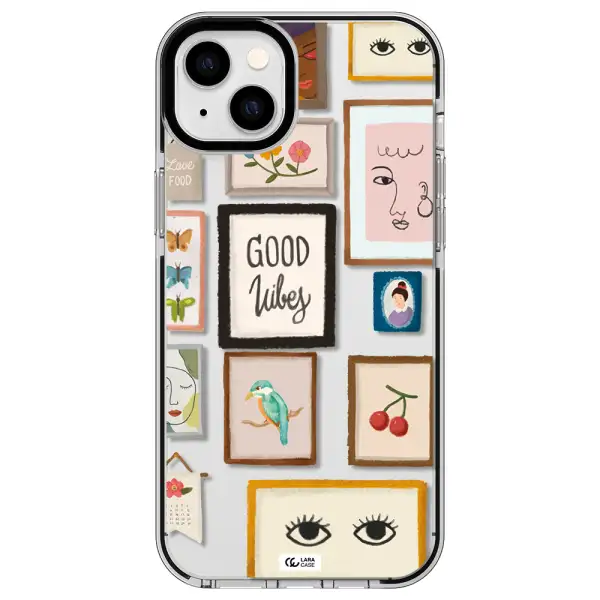 Photo Frames Apple iPhone 14 plus impact black border Case