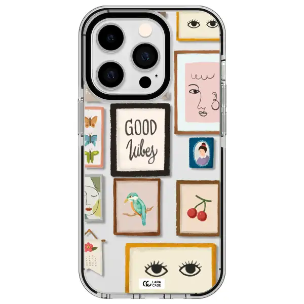 Photo Frames Apple iPhone 14 pro impact black border Case