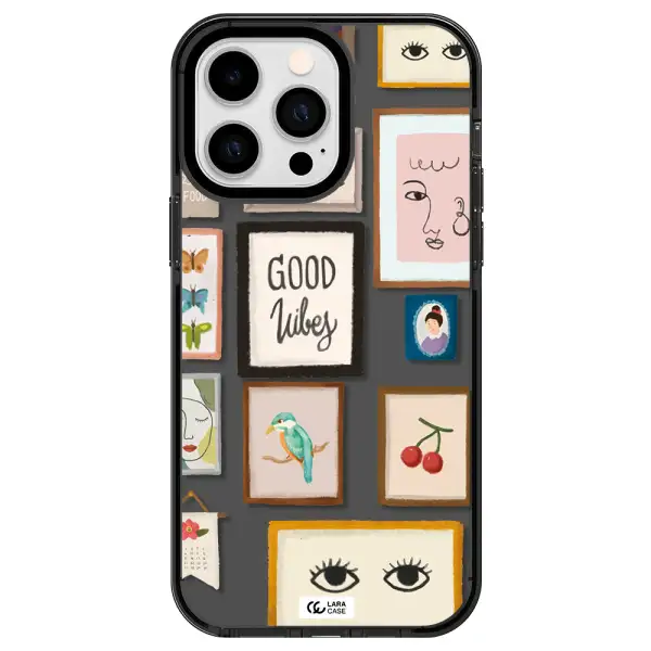 Photo Frames Apple iPhone 15 Pro Max impact Smoke Black Case