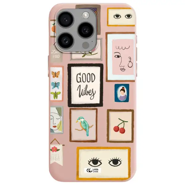 Photo Frames Apple Iphone 15 Pro max Silicone pastel pink Case