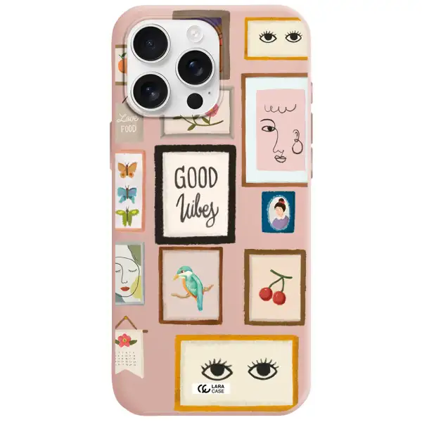 Photo Frames Apple Iphone 16 Pro Max Silicone Pastel Pink Case