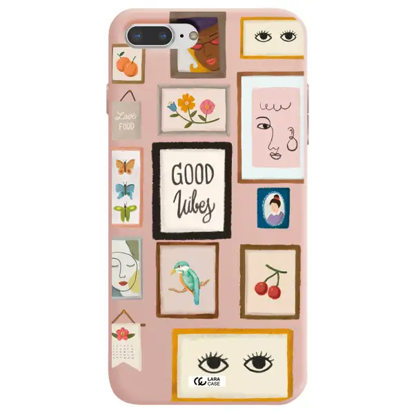 Photo Frames Apple iPhone 7 plus Silicone pastel pink Case