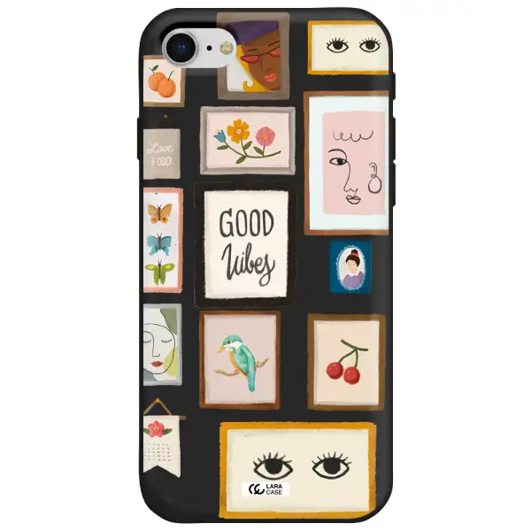 Photo Frames Apple iPhone se 2020 Silicone black Case