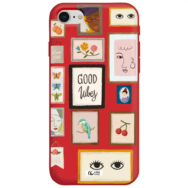 Photo Frames Apple iPhone se 2020 Silicone Imperial Red Case