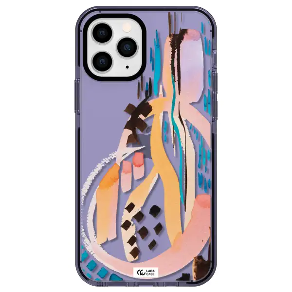 Watercolor Brush Paint Apple iPhone 11 pro max impact Lilac Case