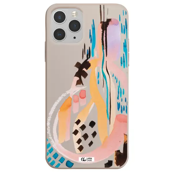 Watercolor Brush Paint Apple iPhone 11 pro Silicone Stone Case