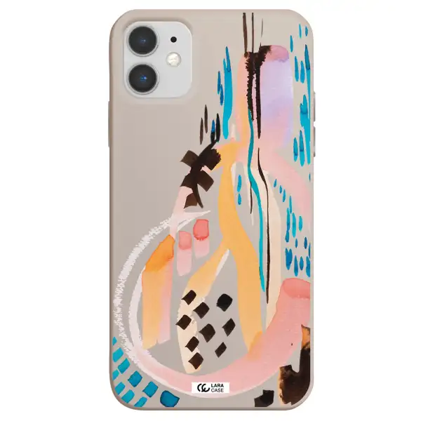 Watercolor Brush Paint Apple iPhone 11 Silicone Stone Case
