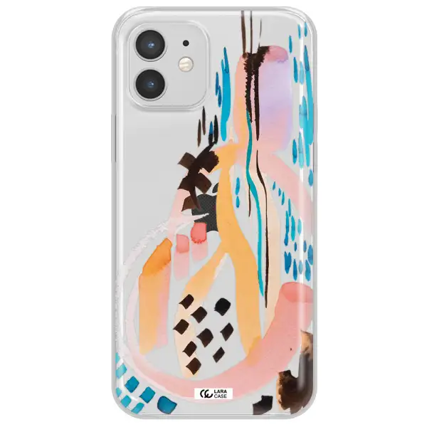 Watercolor Brush Paint Apple iPhone 12 mini Clear TPU Case