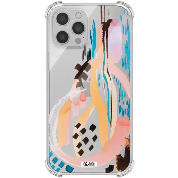Watercolor Brush Paint Apple iPhone 12 pro Clear PC Case