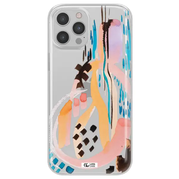 Watercolor Brush Paint Apple iPhone 12 pro max Clear TPU Case