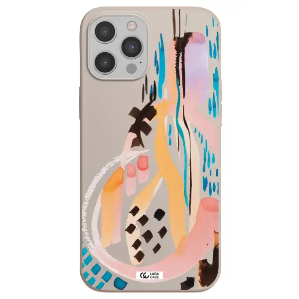 Watercolor Brush Paint Apple iPhone 12 pro Silicone Stone Case