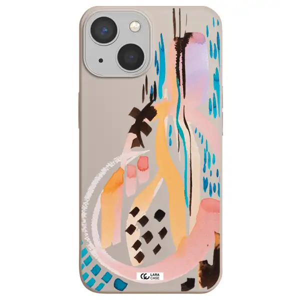 Watercolor Brush Paint Apple iPhone 13 mini Silicone Stone Case
