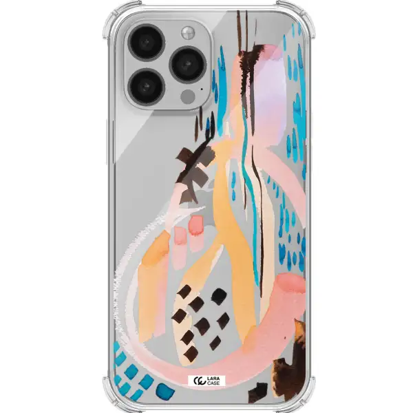 Watercolor Brush Paint Apple iPhone 13 Pro Max Clear PC Case