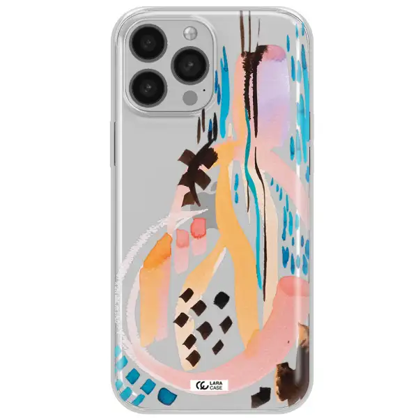 Watercolor Brush Paint Apple iPhone 13 Pro Max Clear TPU Case