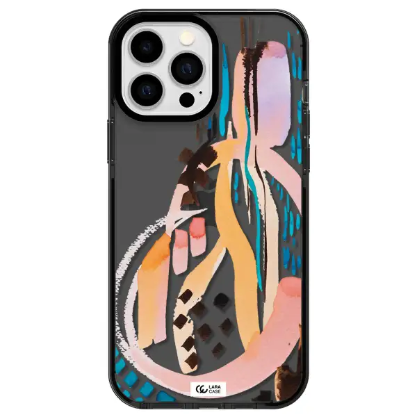 Watercolor Brush Paint Apple iPhone 13 Pro Max impact Smoke Black Case