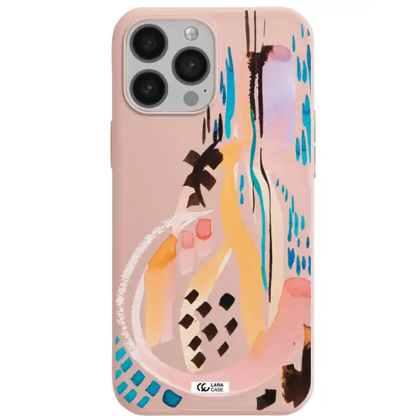 Watercolor Brush Paint Apple iPhone 13 Pro Silicone pastel pink Case