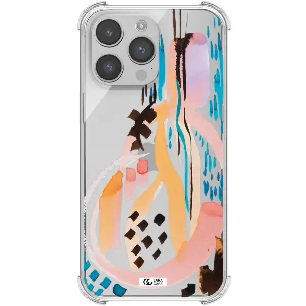 Watercolor Brush Paint Apple iPhone 14 pro max Clear PC Case