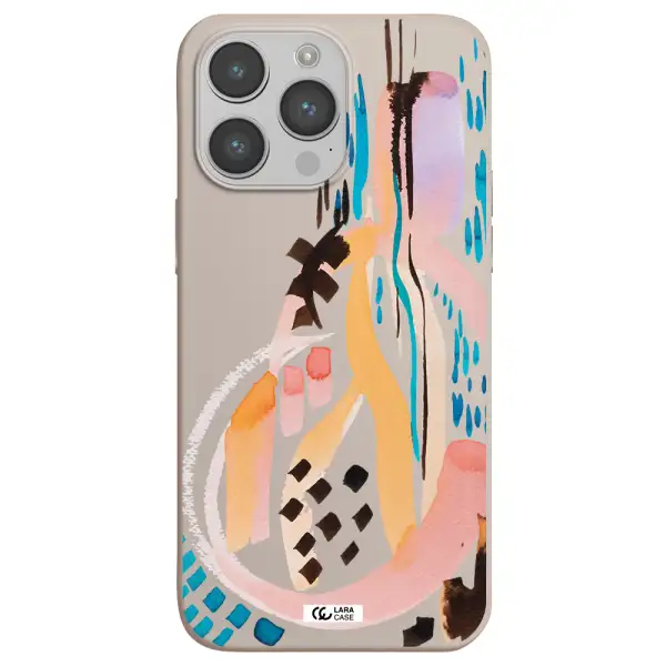 Watercolor Brush Paint Apple iPhone 14 pro Silicone Stone Case