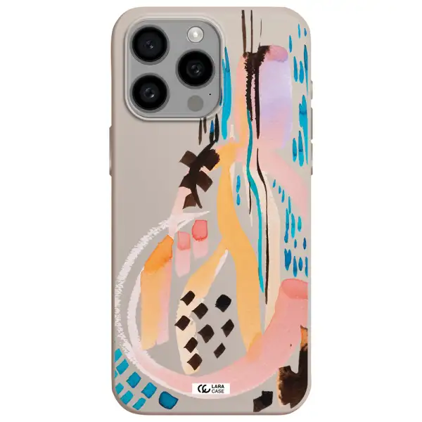 Watercolor Brush Paint Apple Iphone 15 Pro max Silicone Stone Case