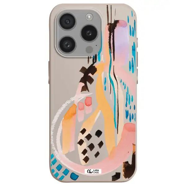 Watercolor Brush Paint Apple Iphone 15 Pro Silicone Stone Case