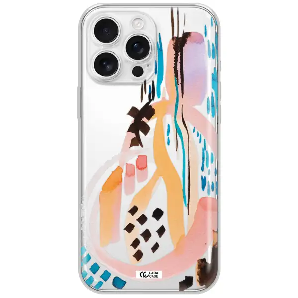 Watercolor Brush Paint Apple Iphone 16 Pro Max Clear Tpu Case