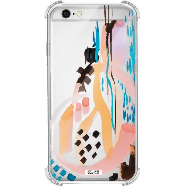 Watercolor Brush Paint Apple iPhone 6 Clear PC Case
