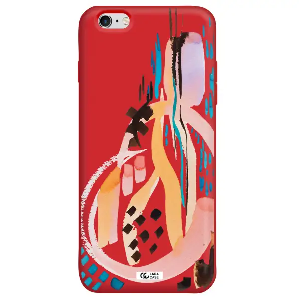 Watercolor Brush Paint Apple iPhone 6 plus Silicone Imperial Red Case