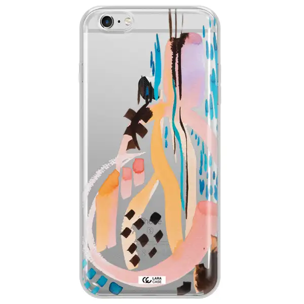 Watercolor Brush Paint Apple iPhone 6S Clear TPU Case
