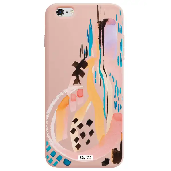 Watercolor Brush Paint Apple iPhone 6S Silicone pastel pink Case