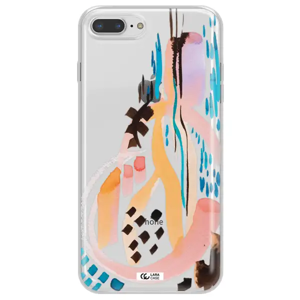 Watercolor Brush Paint Apple iPhone 7 plus Clear TPU Case