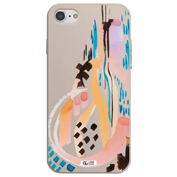 Watercolor Brush Paint Apple iPhone 7 Silicone Stone Case
