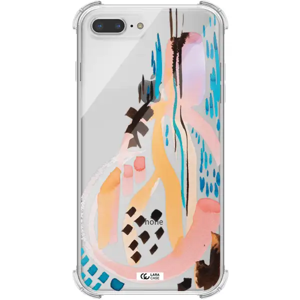 Watercolor Brush Paint Apple iPhone 8 plus Clear PC Case