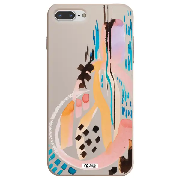 Watercolor Brush Paint Apple iPhone 8 plus Silicone Stone Case