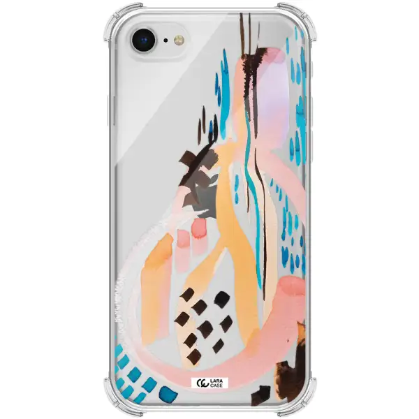 Watercolor Brush Paint Apple iPhone se 2020 Clear PC Case