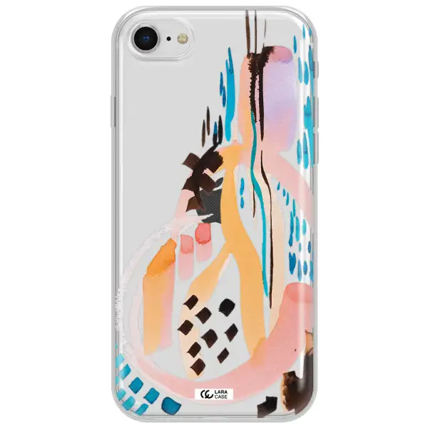 Watercolor Brush Paint Apple Iphone Se 2020 Clear Tpu Case