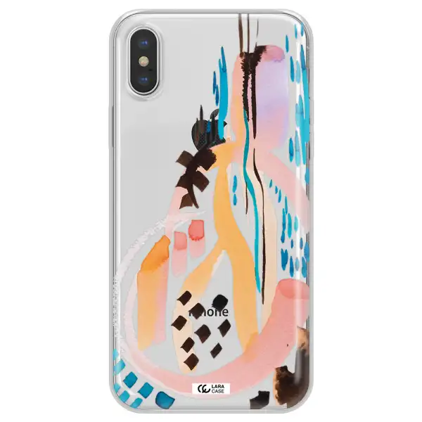 Watercolor Brush Paint Apple iPhone X Clear TPU Case
