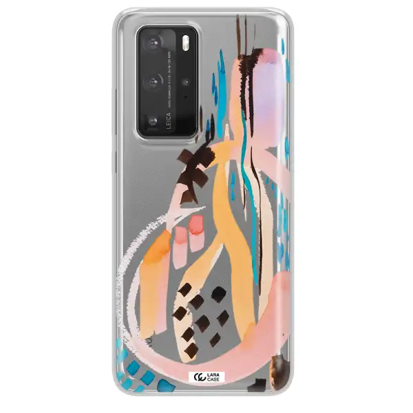 Watercolor Brush Paint Huawei P40 Pro Clear TPU Case