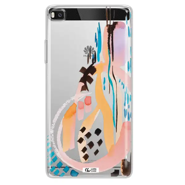 Watercolor Brush Paint Huawei P8 Clear TPU Case