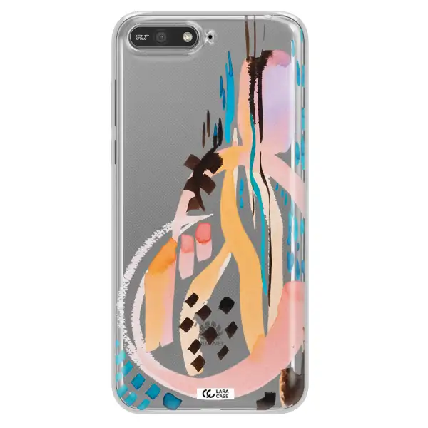 Watercolor Brush Paint Huawei Y6 2018 Clear TPU Case