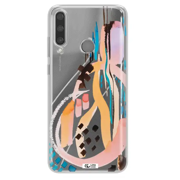 Watercolor Brush Paint Huawei Y6P Clear TPU Case