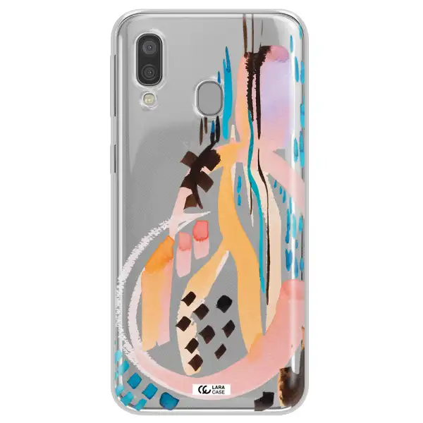 Watercolor Brush Paint Samsung A40 Clear TPU Case