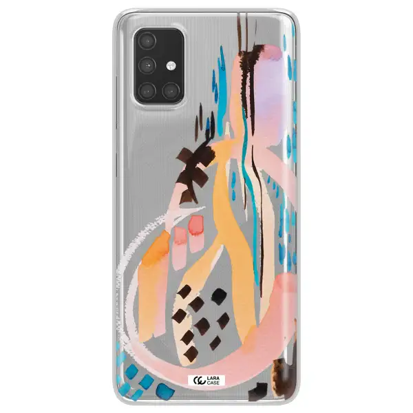 Watercolor Brush Paint Samsung A71 Clear TPU Case