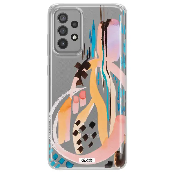 Watercolor Brush Paint Samsung A72 Clear TPU Case