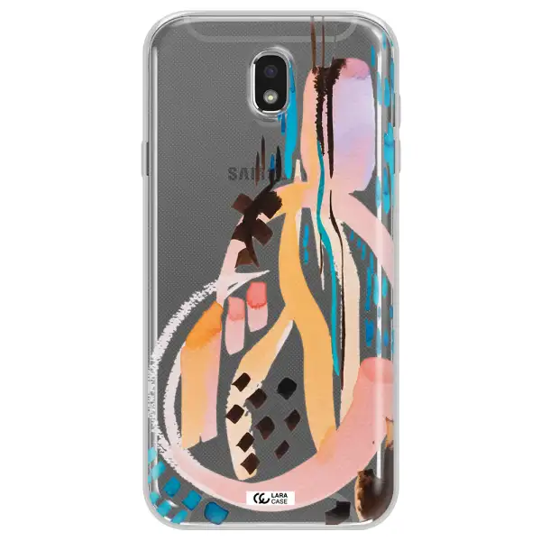 Watercolor Brush Paint Samsung J7 Pro Clear TPU Case