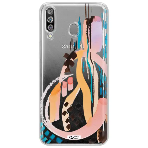 Watercolor Brush Paint Samsung M30 Clear TPU Case